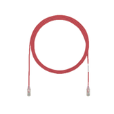 Cable de Parcheo UTP Cat6A, CM/LSZH, Diámetro Reducido (28AWG), Color Rojo, 50ft